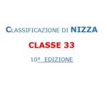 Classe 33 Classificazione di Nizza