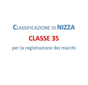 Classe 35 Classificazione di Nizza registrazione marchi Pubblicità