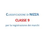 Classe 9 Classificazione di Nizza registrazione marchi software hardware occhiali