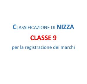 Classe 9 Classificazione di Nizza registrazione marchi software hardware occhiali